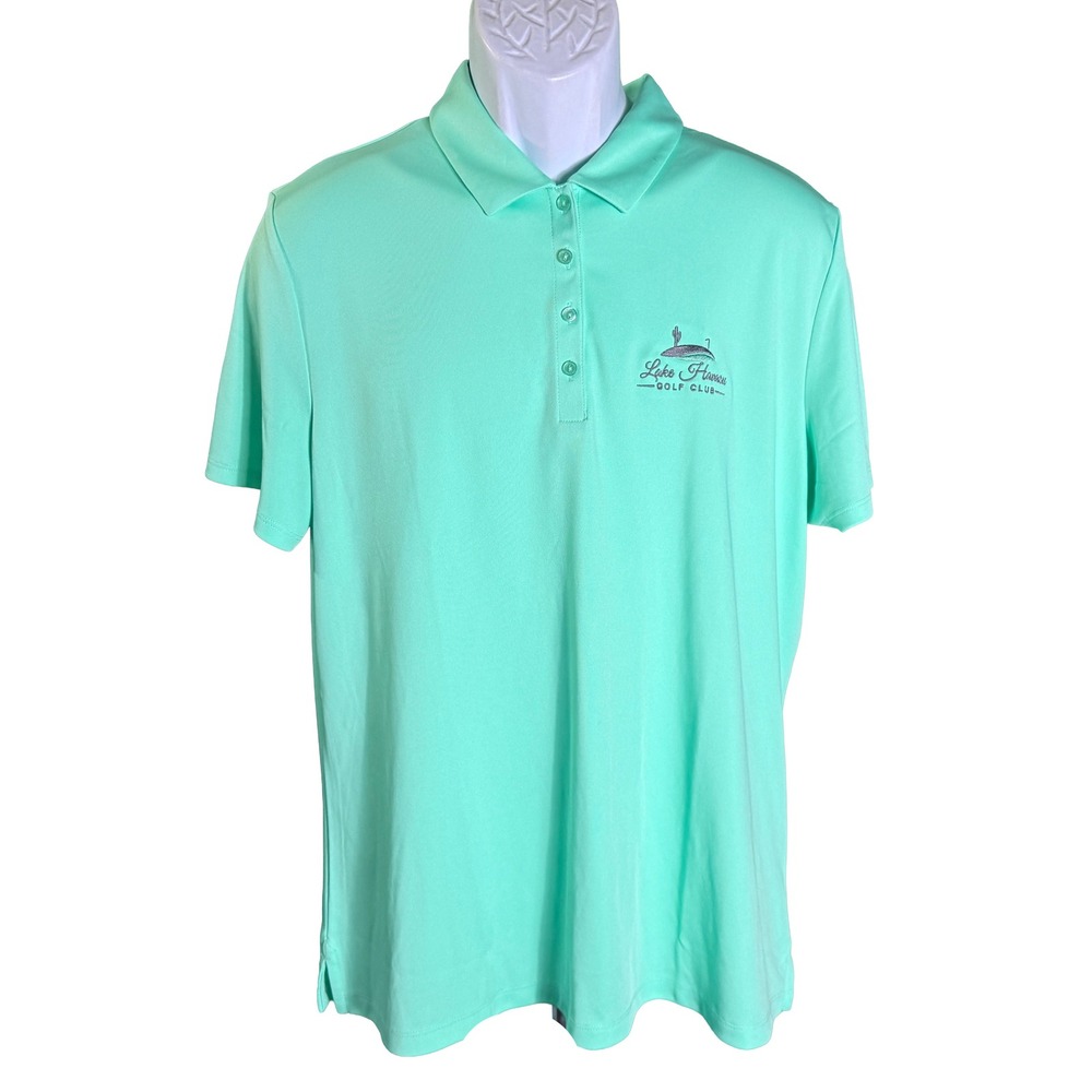 Callaway Golf Polo Shirt Womens XL Mint Green Lake Havasu Golf Club Logo S/S